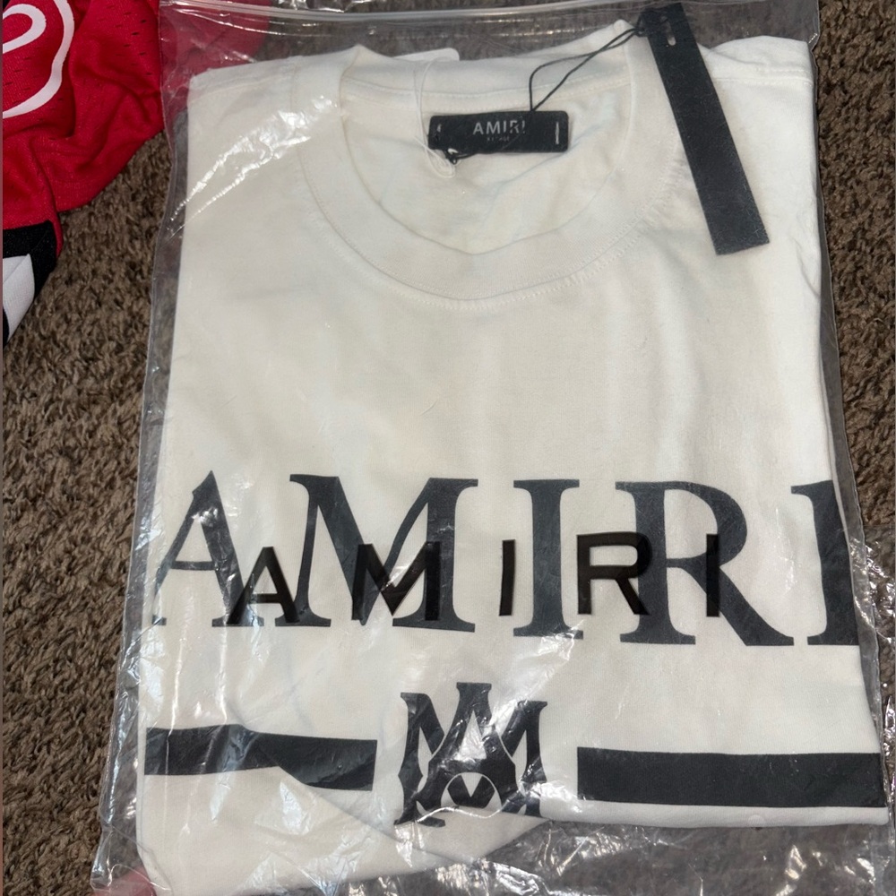 AMIRI White Tee with Black Logo